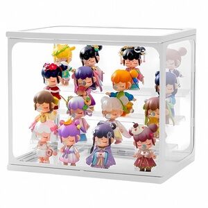 NEW Tempered Glass Display Case for Collectibles Figurines 3D Toys